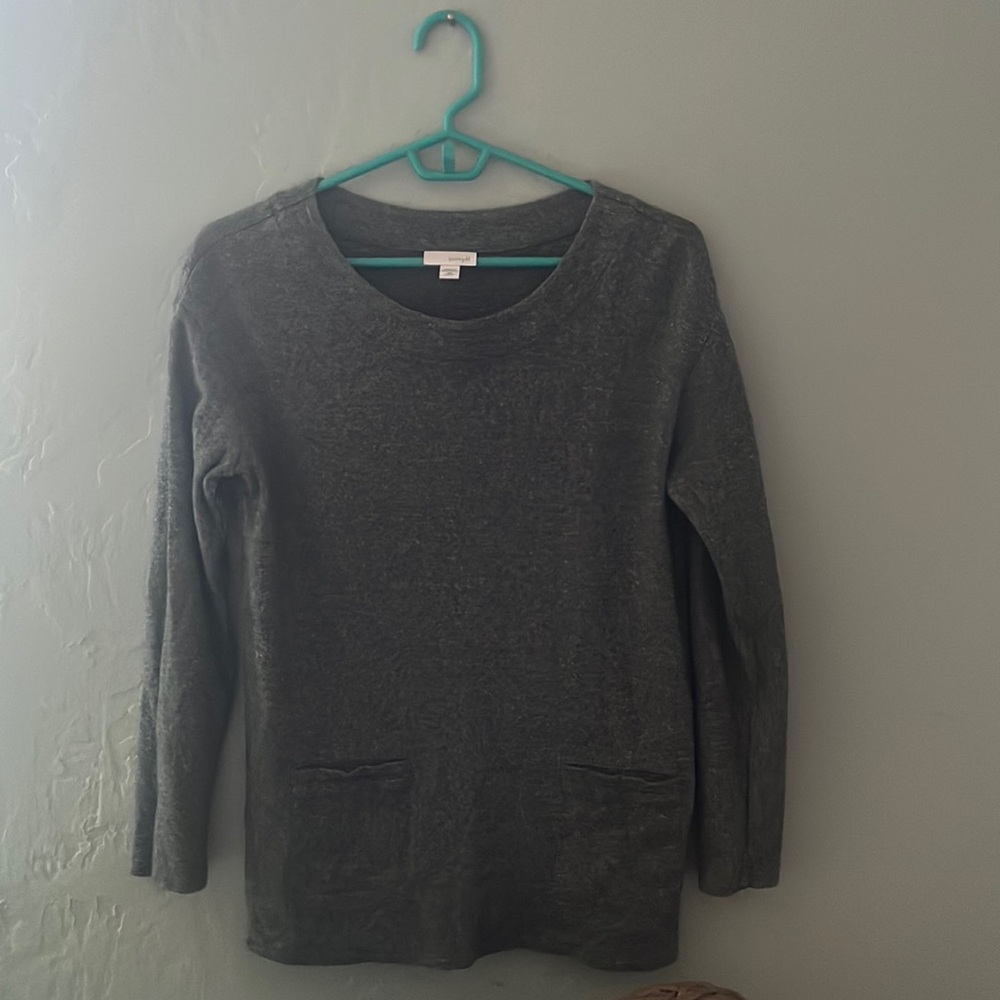 Pure Jill size XS grey knit shirt